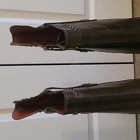 Lucchese Tan Leather Over the Knee Riding Boots Size 9 B w/ Box - Picture 8 of 15